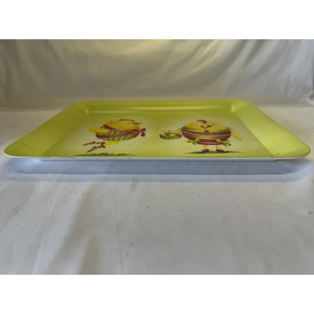 Vintage Ideal Home Range Easter Chicken Melamine Tray And Salt & Pepper Shakers